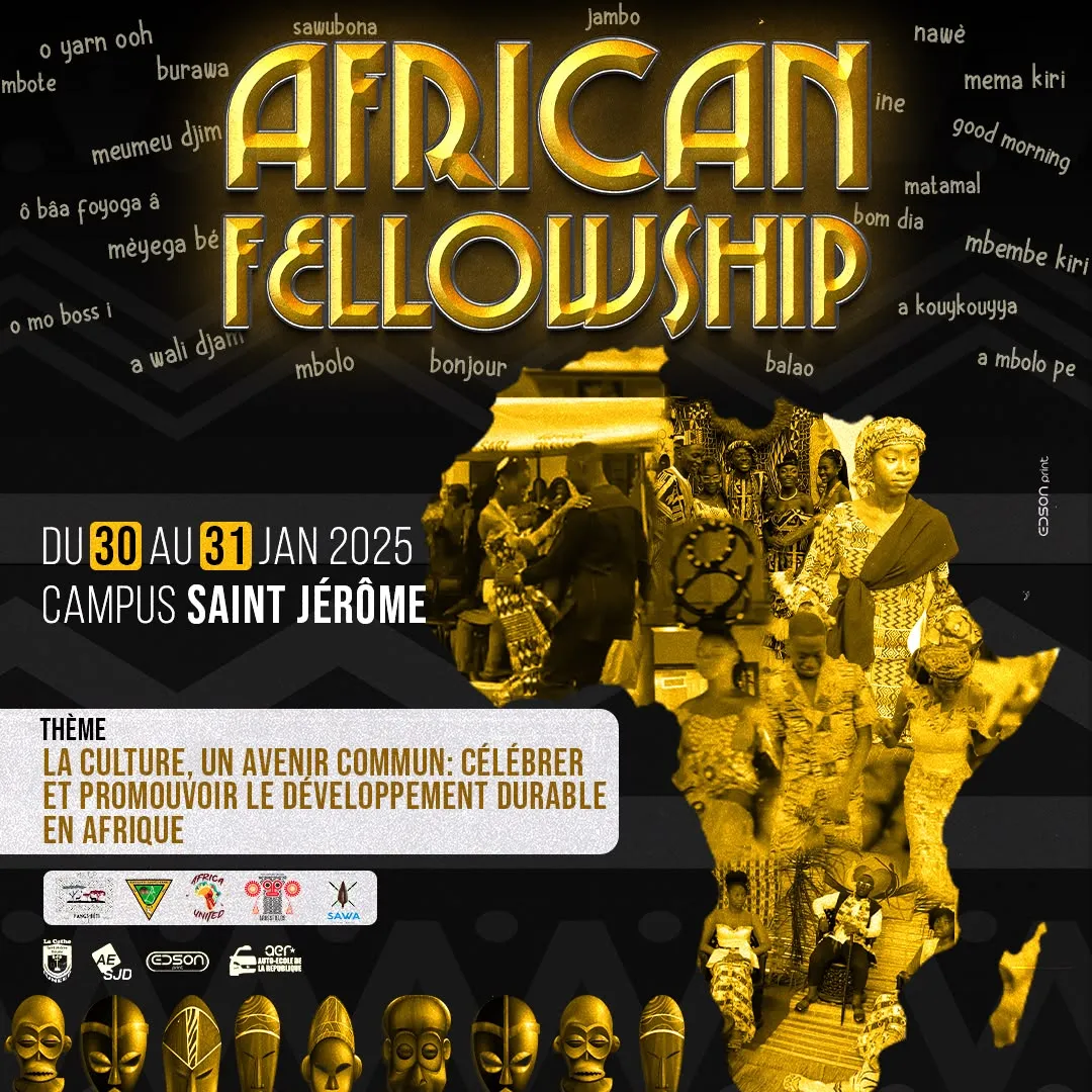 Affiche d'African Fellowship 2025, édition précédente de la fête culturelle.
