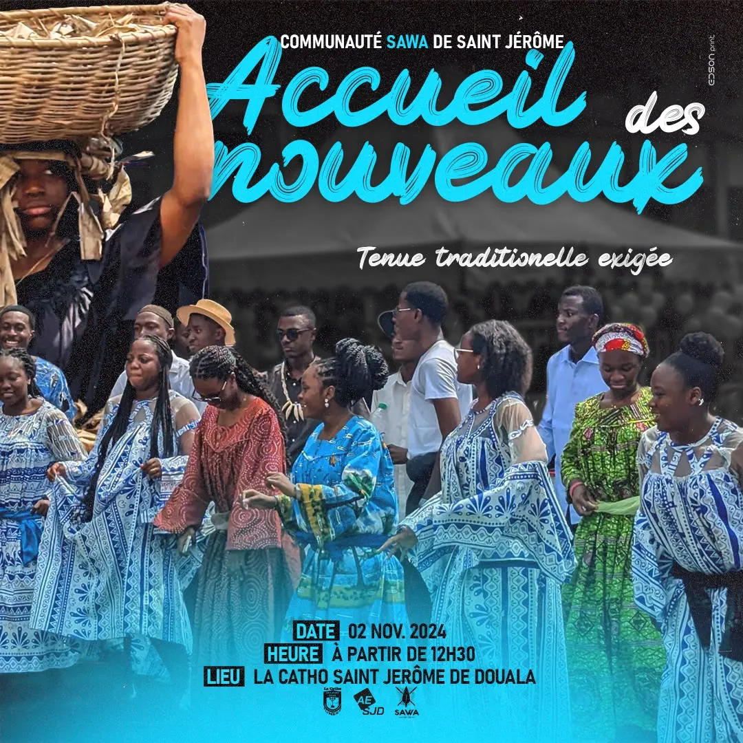 Affiche de l'accueil des nouveaux étudiants de la Communauté Sawa de Saint-Jérôme.